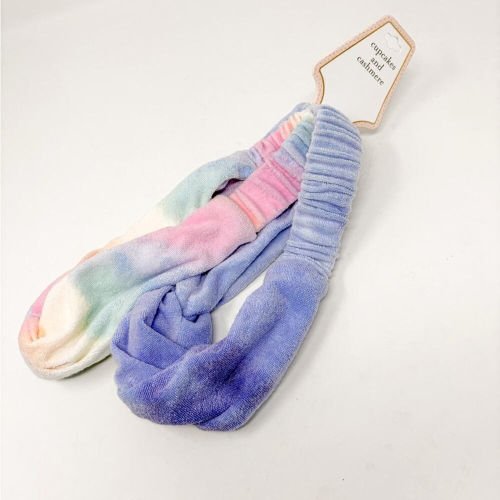 Cupcakes and Cashmere Set of 2 Colorful Woman’s Spa Headband Set, Brand new